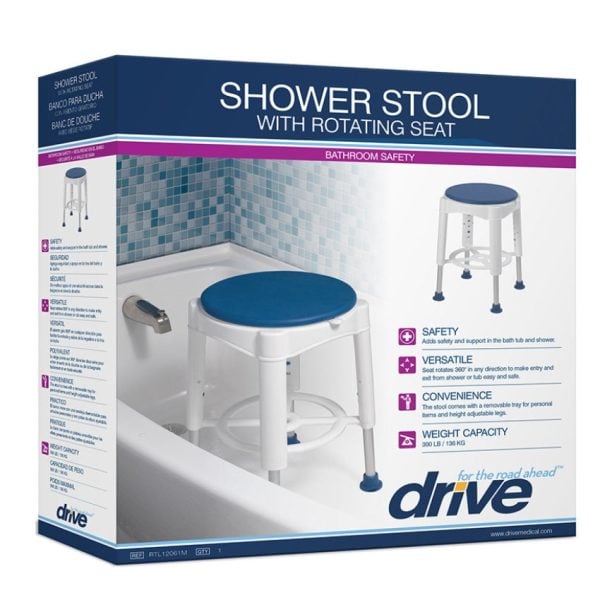 Bathroom Safety Swivel Seat Shower Stool - Image 4