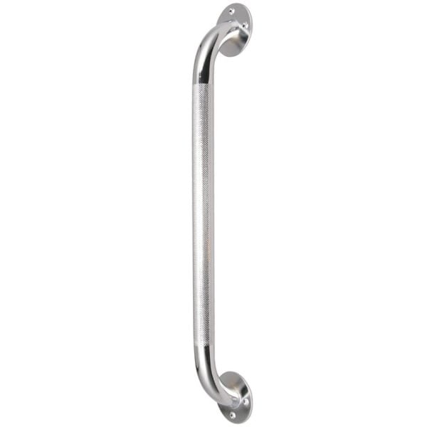 Chrome Knurled Grab Bar 18"