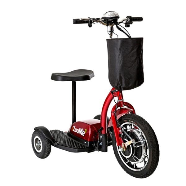 ZooMe Three Wheel Recreational Power Scooter Red