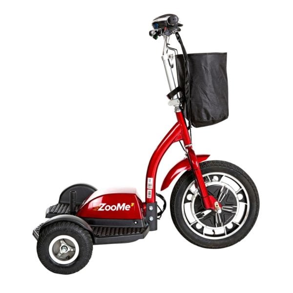 ZooMe Three Wheel Recreational Power Scooter Red - Image 4