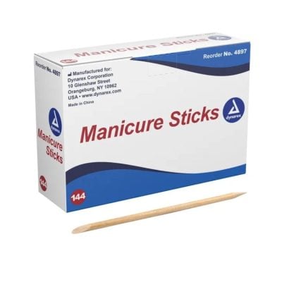 Dual-Ended Wood Manicure Sticks - 4.5" - 144 per Box