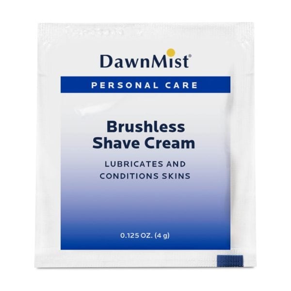 DawnMist Brushless Shave Cream Single Use Packet