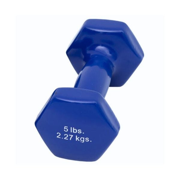 Dumbell Weight Color Neoprene Coated, 5 Lb