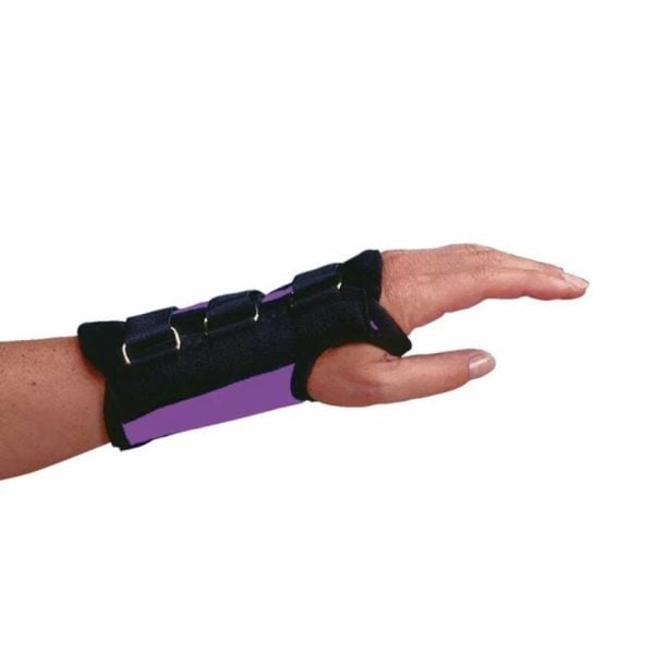 Rolyan Purple D-Ring Wrist Braces, Medium