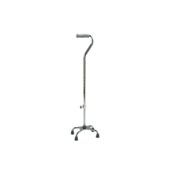 Adjustable Cane, Small Base. Chrome, 29 - 38"