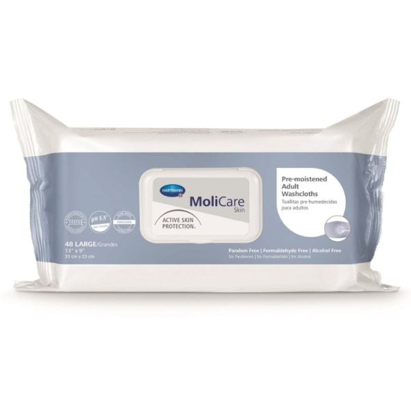 Molicare Skin, Pre-Moistened Cleaning Washcloths