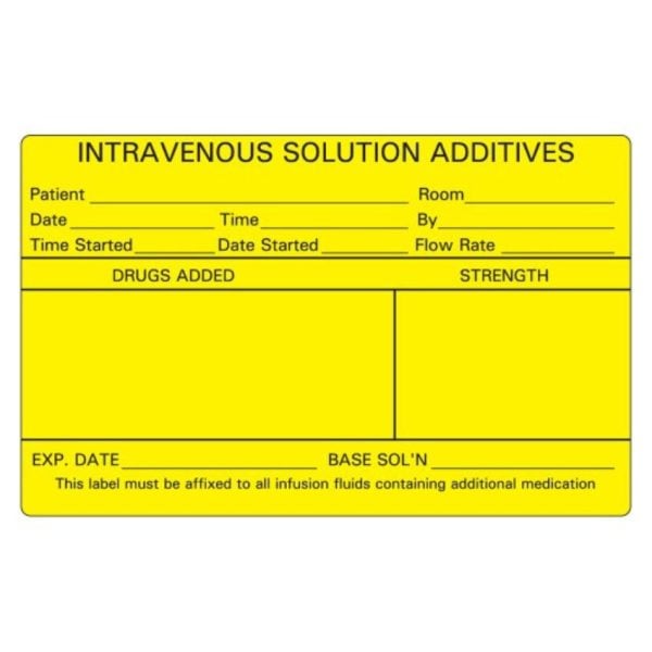 Timemed Patient Chart Pre-Cut Labels