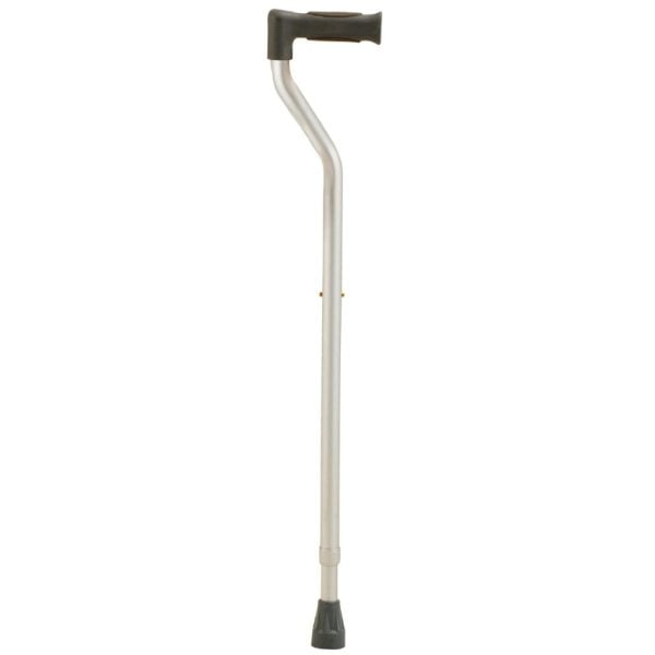 Cane Extra Tall with Offset Handle with Reflector, Silver