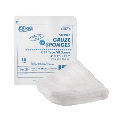 Woven Cotton Gauze Sponges - Type VII - 10-Count Pack
