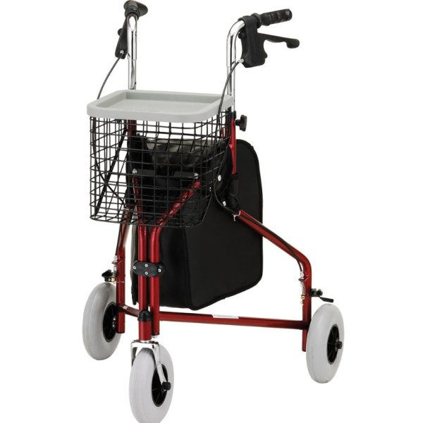 Traveler 3 Wheel Walker, Red