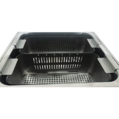 Stainless Steel Ultrasonic Cleaner Half Basket - Heated