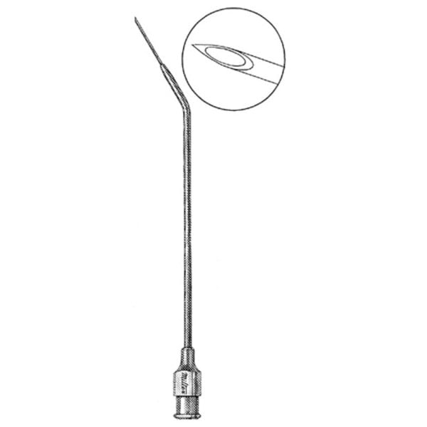 Luer-lock Tonsil Needle, Angled, 4-1/8" (105 mm)