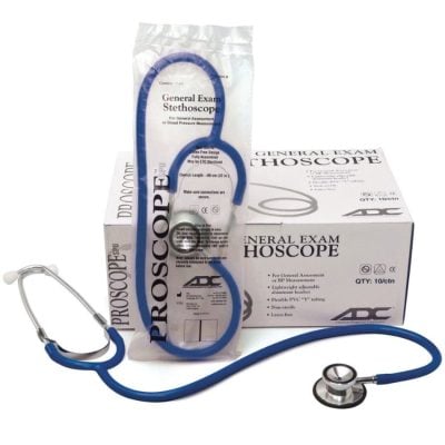 Single-Patient-Use Dual-Head Stethoscope - 22" Tube