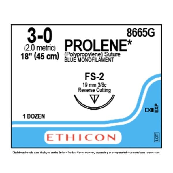 Polypropylene Sutures, Size 3-0