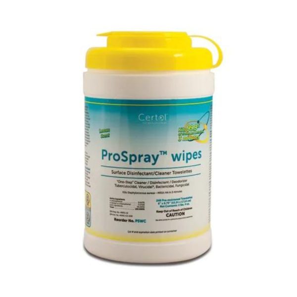 ProSpray Wipes Surface Disinfectant/Cleaner , 6" x 6¾"