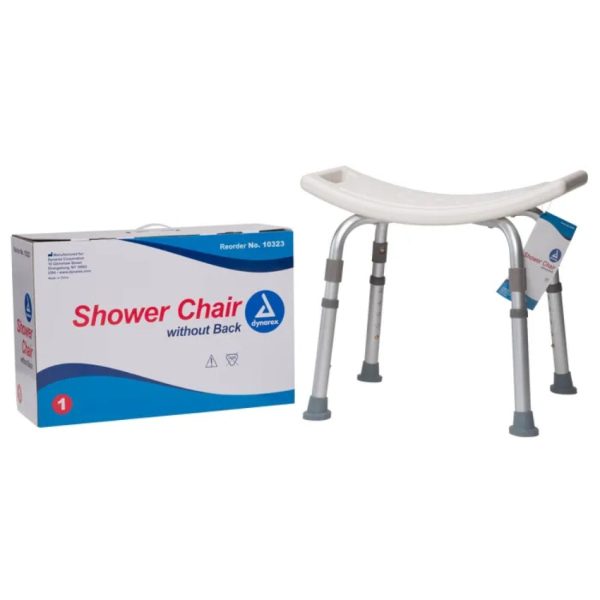 Shower Chair Without Back, White