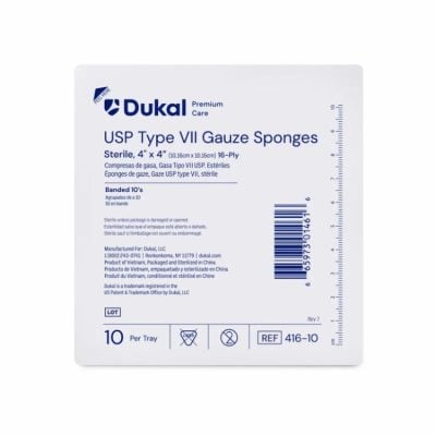 Sterile Gauze Sponges - 4" x 4" - 10 per Tray