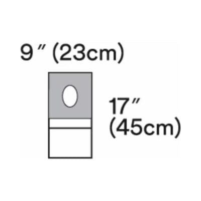 Adhesive Aperture Pouch Surgical Drape - 9¼ x 18" - 10 per Box