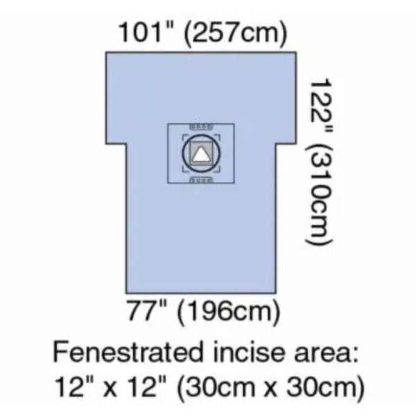 Cesarean Section Sheet with Aperture Pouch