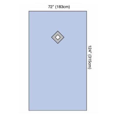 Absorbent Thyroid Surgical Drape - Adhesive Aperture - 15/Box