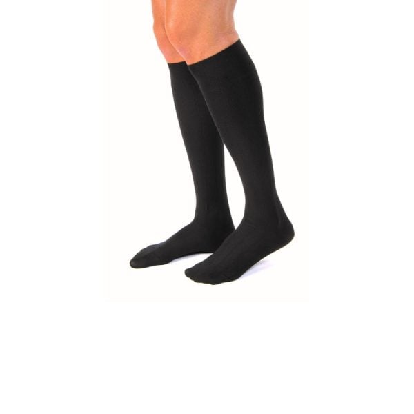 ForMen Casual Full Calf Closed Toe Socks, 20-30 mmHg, Black