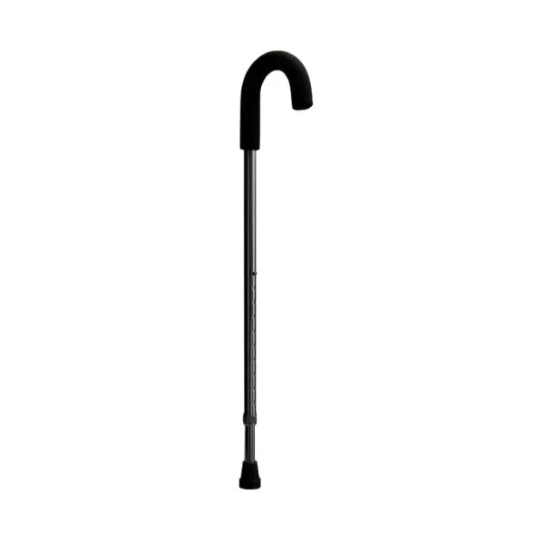 Aluminum Adjustable Black Cane, Soft Grip