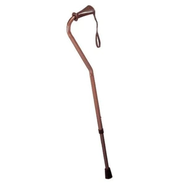 Aluminum Adjustable Offset Cane Bronze, Extra Long