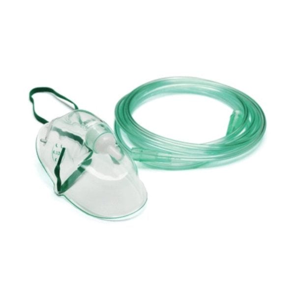 John Bunn Simple Oxygen Mask, Adult W-7' Tubing