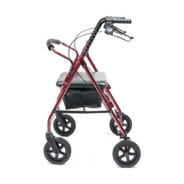 Walkabout Bariatric Hemi Rollator, Burgundy - Image 3