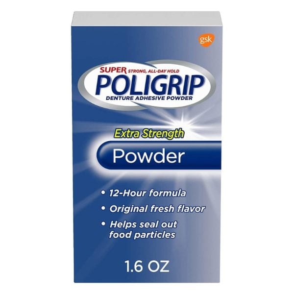 Super Poligrip® Denture Adhesive Powder