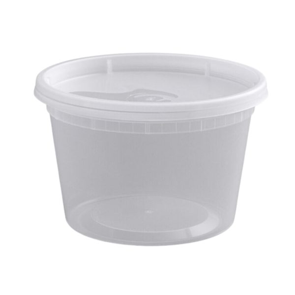 Container with Lid, 16 oz, Tall