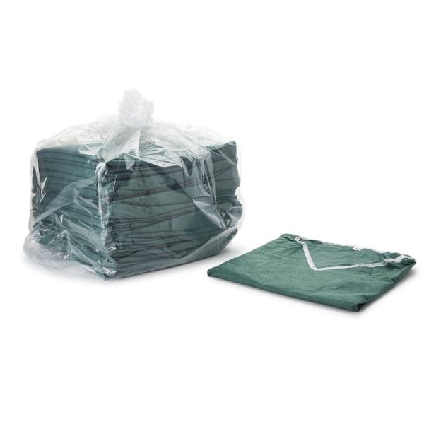 Dark Green Non-Woven Scrubs, V-Neck With No Pockets - Image 3