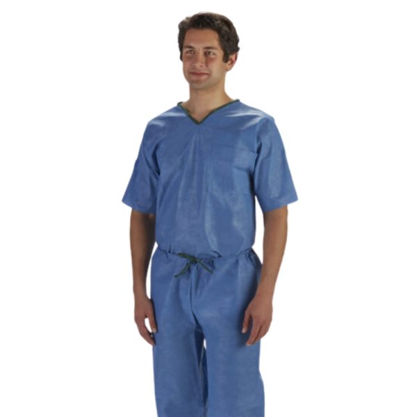 Scrubs Shirt Non-Woven, Medium, Blue