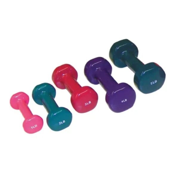 Set of 5 Vinyl Dumbbells