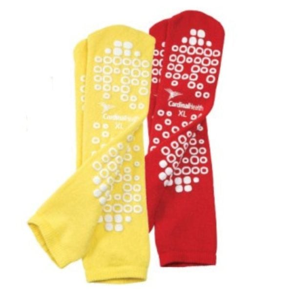 Hospital Socks - Risk management — Double tread, terry in (Red) - XX-Large