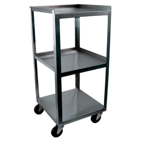 Three Shelf Stainless Steel Compact Utility Cart