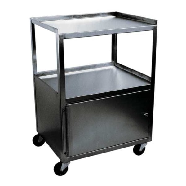 Three Shelf Stainless Steel Cabinet Cart