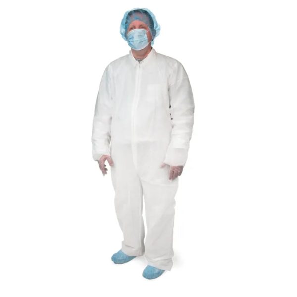 Disposable White Coveralls, Universal - Image 2