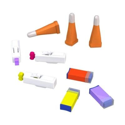 Safety Lancets with Retractable Needle - Assorted Gauge Sizes - 100/Box