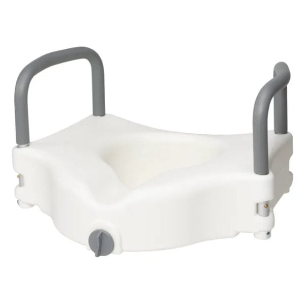 Locking Raised Toilet Seat with Arms