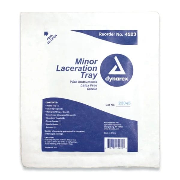 Minor Laceration Tray With Instruments