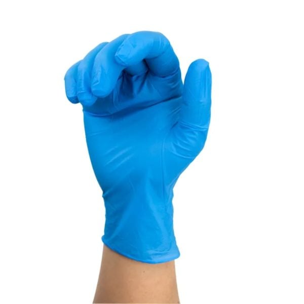 Powder-Free Nitrile Gloves, Blue - Image 3