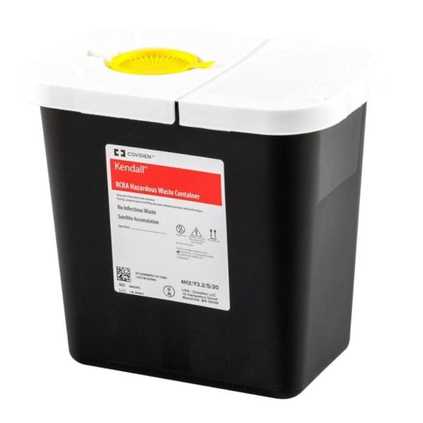 RCRA Hazardous Pharmaceutical Waste Containers with Hinged Lid - Image 2