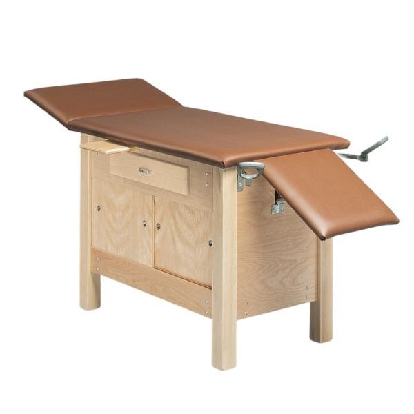 Enclosed Space Saver Examination Table With Drawer and Sliding Doors