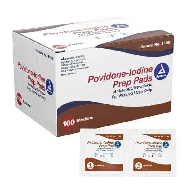 Povidone-Iodine Prep Pad, Medium