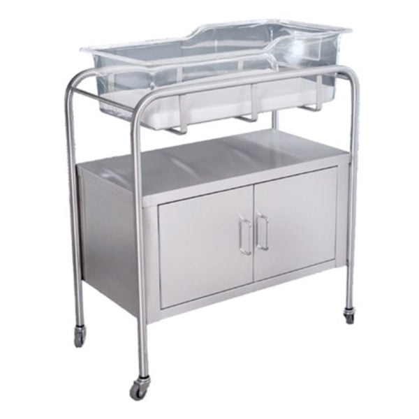 Bassinet with Two Door Storage and Shelf