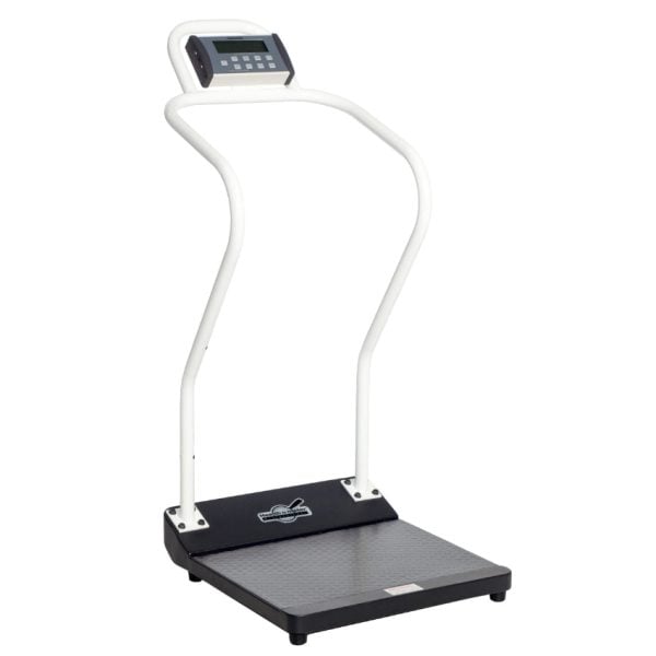 Antimicrobial Digital Platform Scale with Extended Handrails