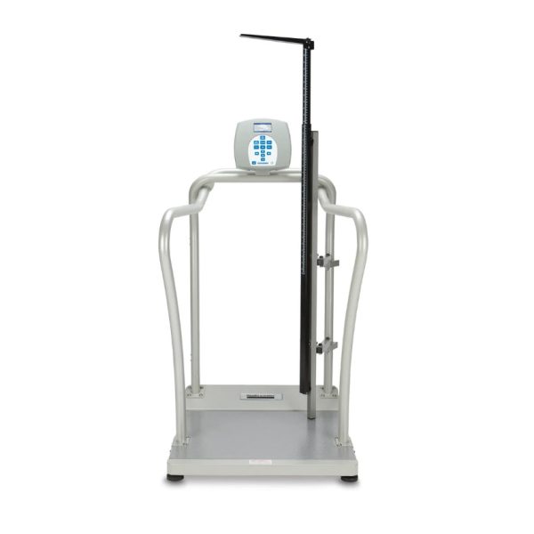 Digital Platform Scale with Handrails and Height Rod