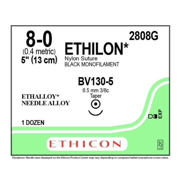 Ethilon Nylon Sutures, Black Monofilament - Image 3