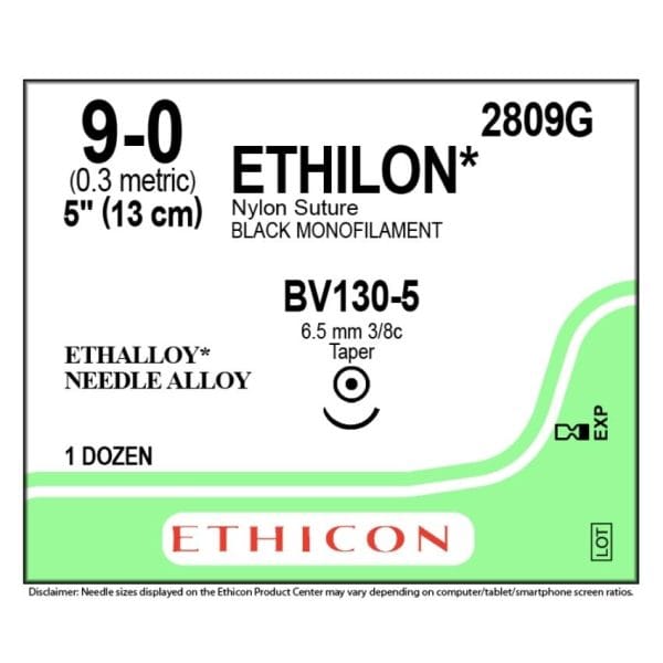 Ethilon Nylon Sutures, Black Monofilament - Image 4